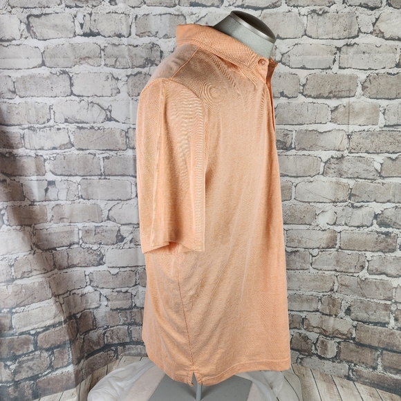 Travis Mathew Brogrammer Polo Shirt Pima Cotton Autumn Sunset Heather Size XL - Picture 7 of 16